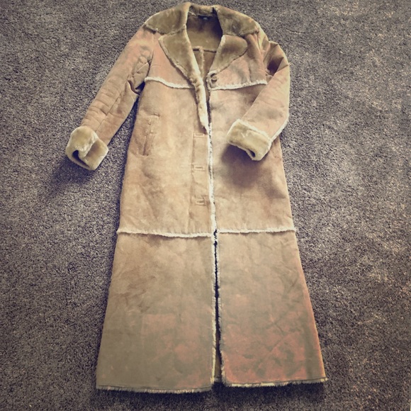 Gorgeous suede and faux fur full length coat.