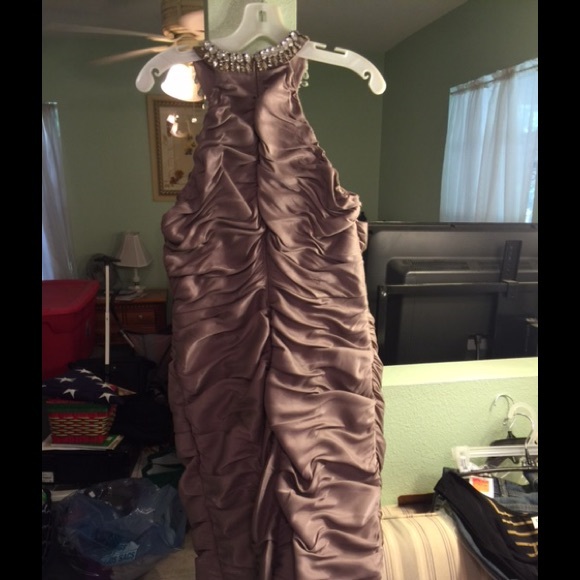 David's Bridal Mink Shimmer Dress