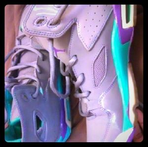 Purple and turquise retro jordans