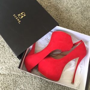 peep toe platform stilettos with ankle strap