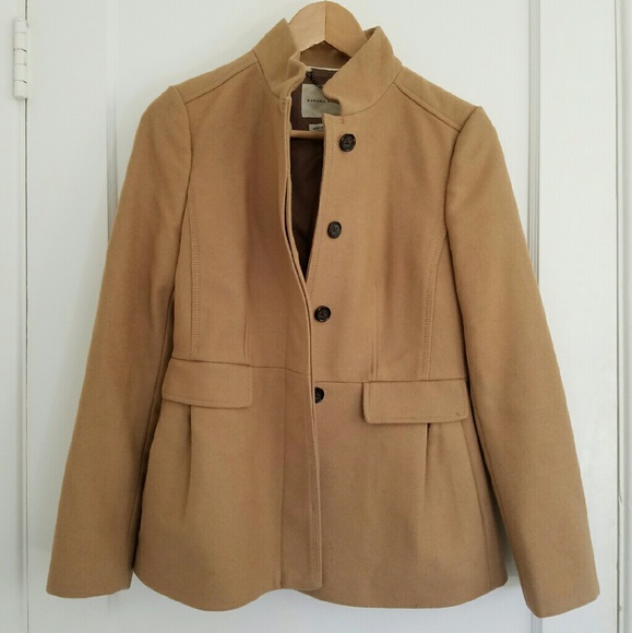 BANANA REPUBLIC Camel Wool Jacket Car Coat Italian