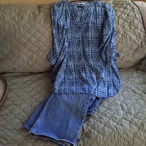 Blue Woman's Plus Sized Tunic