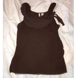 Anthropologie Moth Brown Mesh top