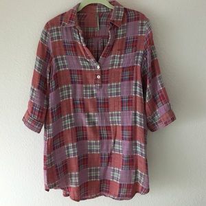 ModCloth mixed print 3/4 sleeve blouse