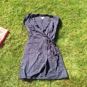 Ann Taylor loft blue midi dress very cute
