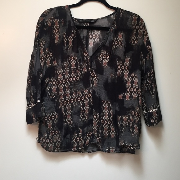 Tribal soft blouse Zara