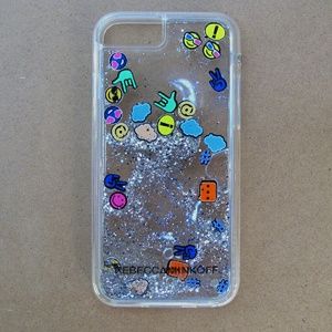 Rebecca Minkoff Waterfall Glitter Emoji Phone Case