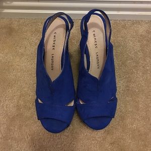 Chinese Laundry Blue wedges