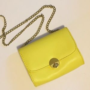 Neon & Gold Crossbody Purse