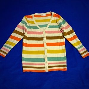 ModCloth striped "Charter School" cardigan