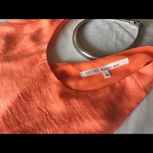 Rachel Roy bright orange criss-cross back top