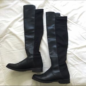Black over-the-knee boots