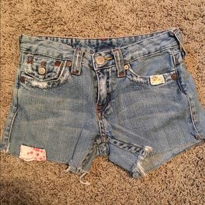 True Religion shorts size 25