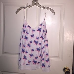 Palm tree tank blouse