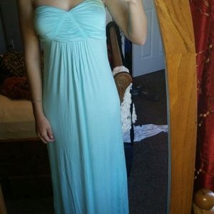 Aqua blue maxi dress