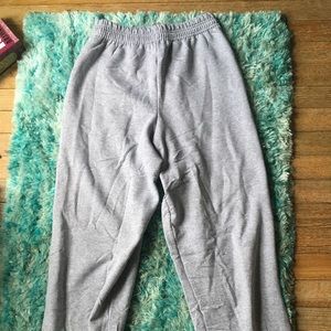 Gray sweatpants