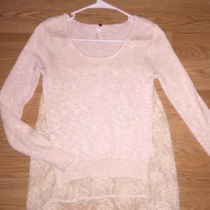 Light Pink, Lace, Sweater