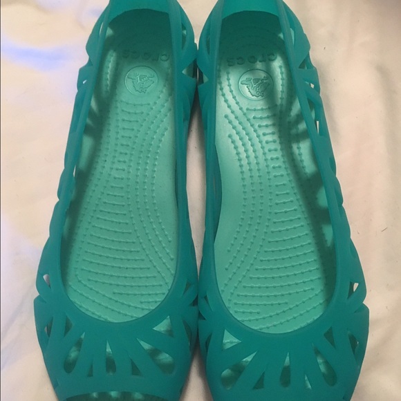 Croc flat jellies