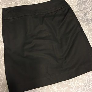 ANN TAYLOR LOFT black a-line skirt