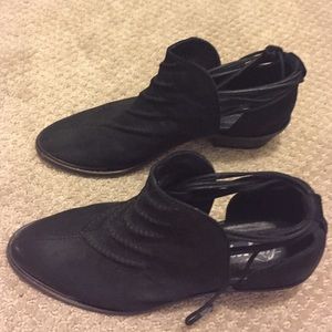Free people cutout black booties