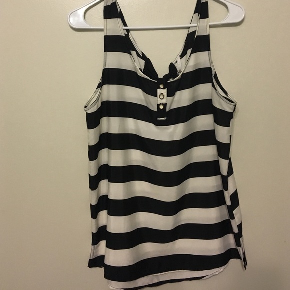 Black and white striped top - Picture 1 of 2
