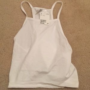 H&M white halter tank top
