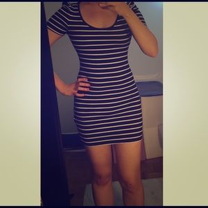 Forever 21 Black and white striped dress