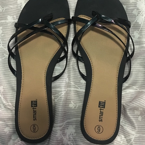 Cute black strappy sandals