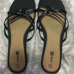 Cute black strappy sandals