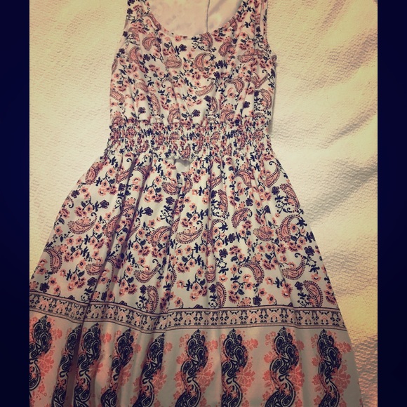 Pink and black accent dress