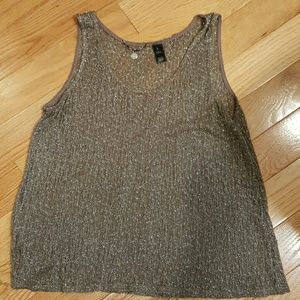 BKE Tank Top, Metallic Taupe, Large