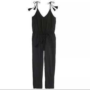JCrew Crepe Tassel Jumpsuit