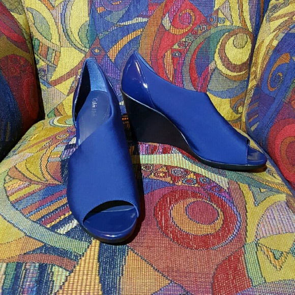 Calvin Klein Liani Peep-Toe  Wedges