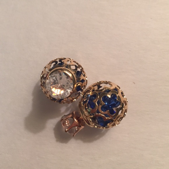 🆕Earring Studs-Blue Loose Gems🆕