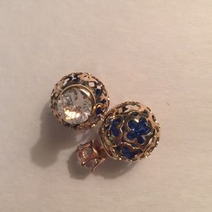 🆕Earring Studs-Blue Loose Gems🆕