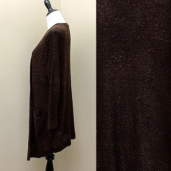 Cotton Emporium Brown Grandpa Nubby Cardigan- New - Picture 3 of 3