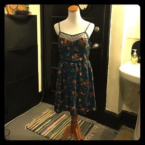 Xhilaration Target Floral green Dress Sz. Large