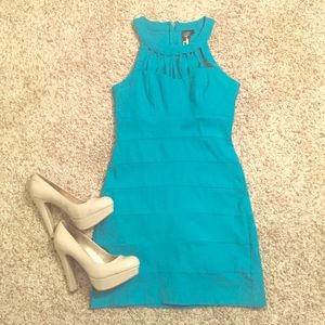 Teal bodycon bandage dress
