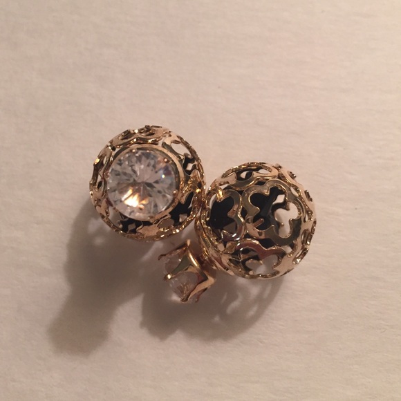 🆕Double Sides Stud Earrings-Black Gems🆕