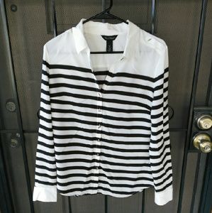 Silk striped dress shirt