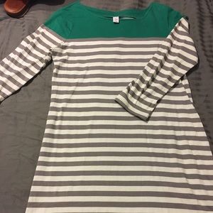 Old Navy Gray Striped Shift Dress - M