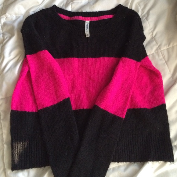 Black and pink sweater