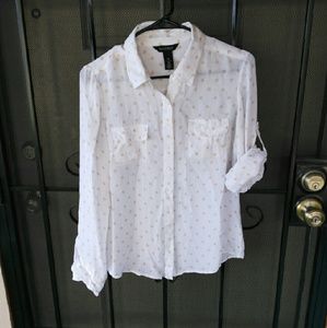 Polka dot silk shirt