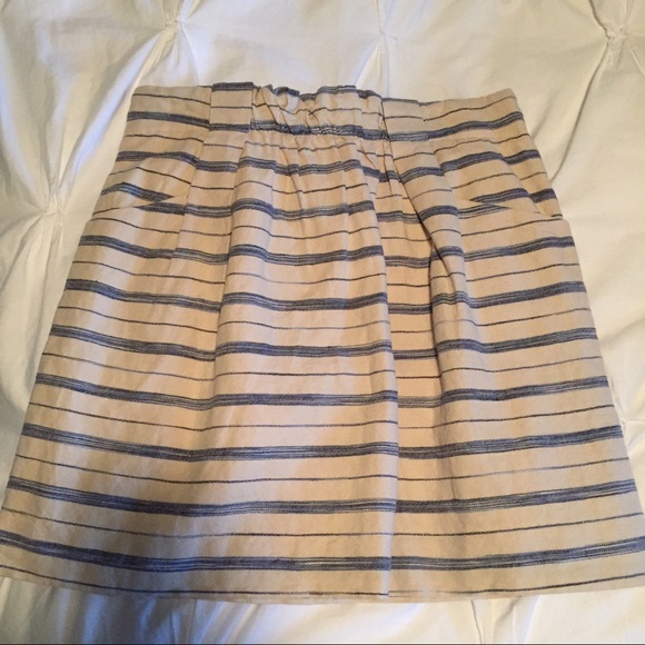 Jcrew high waisted striped skirt