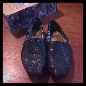 TOMS classic glitter shoes