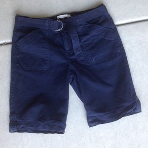 Reduced navy blue 98% cotton & 2% spandex  shorts.