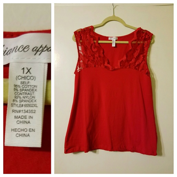 Flirty red top