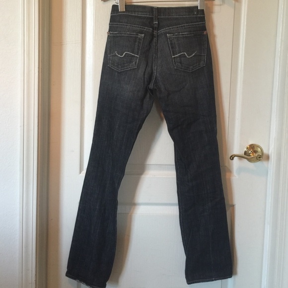 7 for All Mankind, black denim.