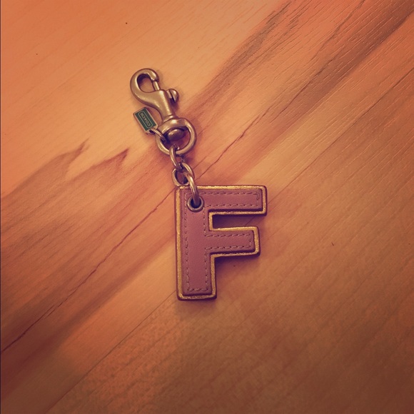 "F" Coach keychain
