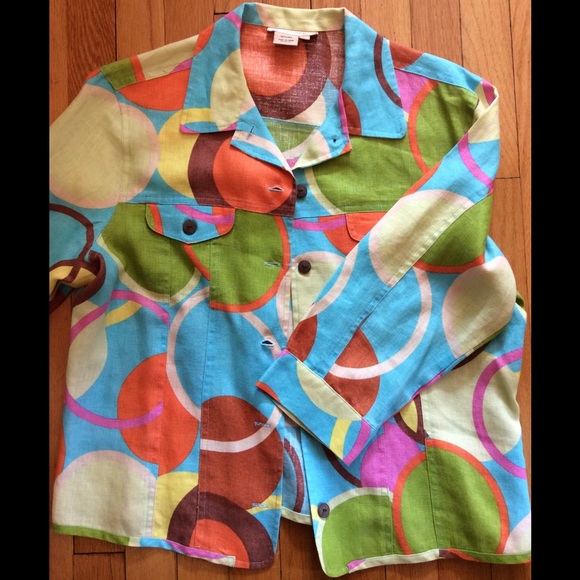 Super Sale Geometric Linen Jacket